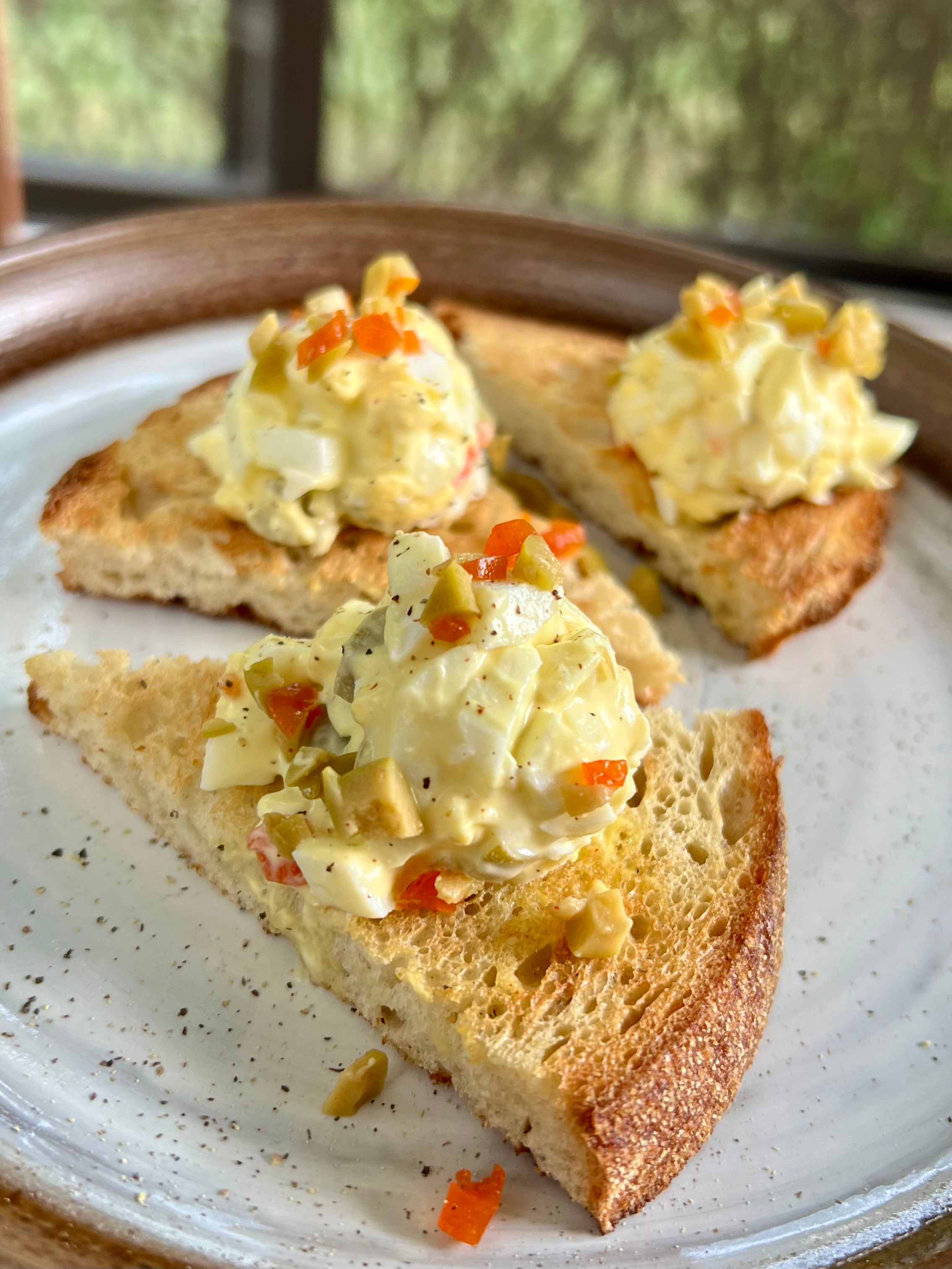 Fancy Egg Salad with Olives, (Kalamata or Green Olives)