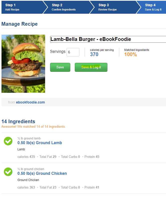 Counting Calories with MyFitnessPal Recipes